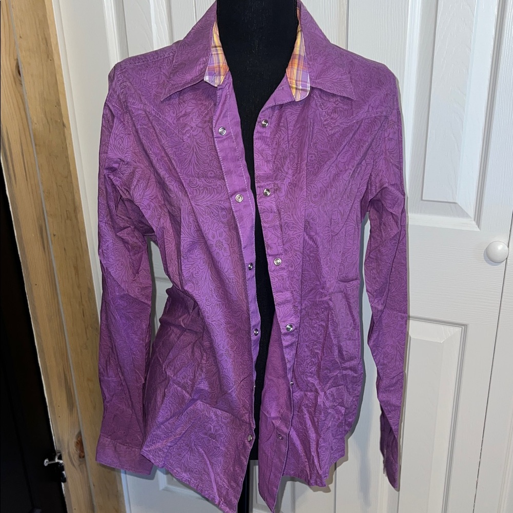 Wrangler Purple Women's Button-Down Shirt